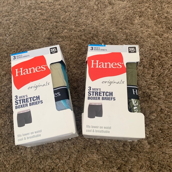 Hanes Originals Men's Boxer Briefs Underwear 3XL 6 pairs - Picture 1 of 9